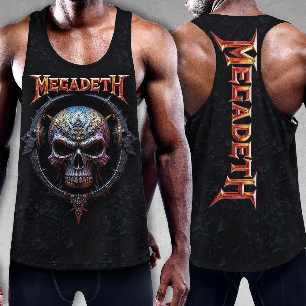 Rare Megadeth tank Top 3D AOP Unisex Full size Gift fans D2359