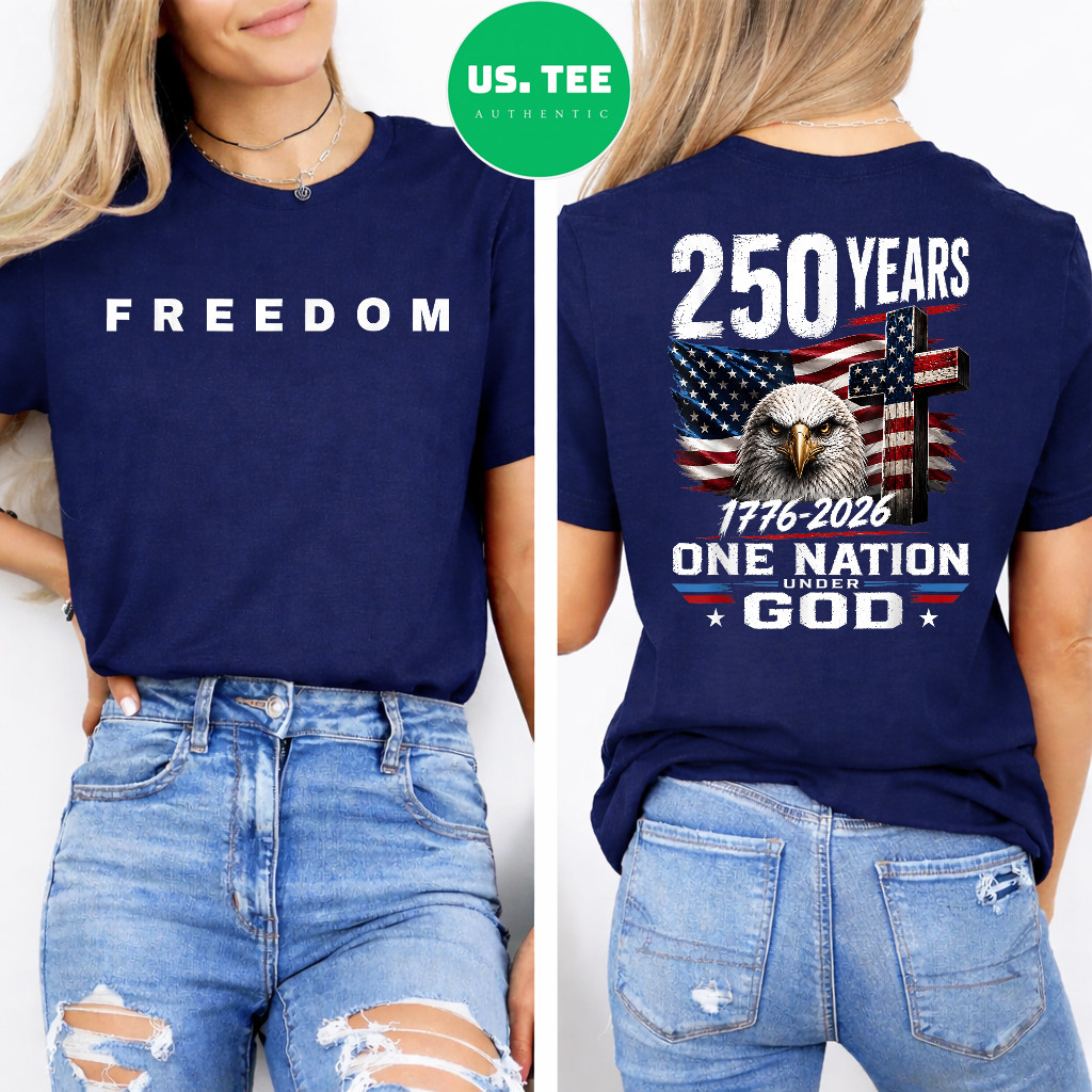 Freedom 250 Year USA American Flag 250th Anniversary Christian God Gifts 2-Sided