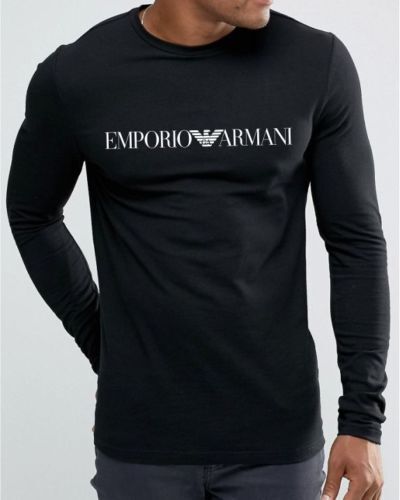 Emporio Armani Black Men’s Cotton T-Shirt EA Long sleeve Size M*L*XL*XXL