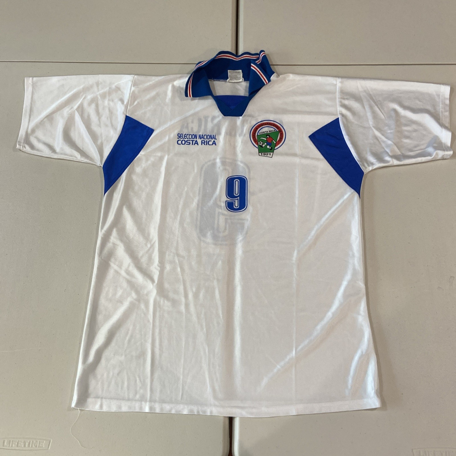 Vintage Collared Costa Rica National Team Jersey Blue White Size XL
