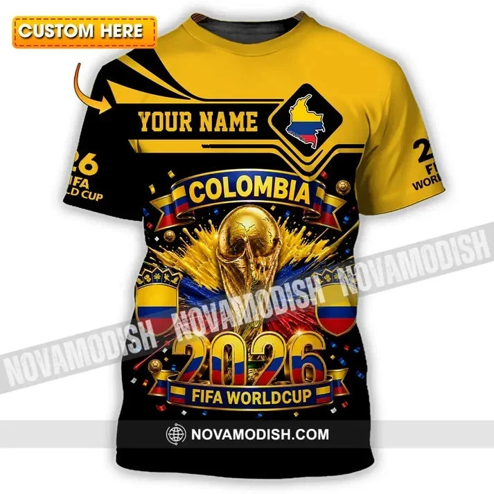3D Unisex Shirt – Custom Colombia World Cup 2026 3D Shirt VK13907