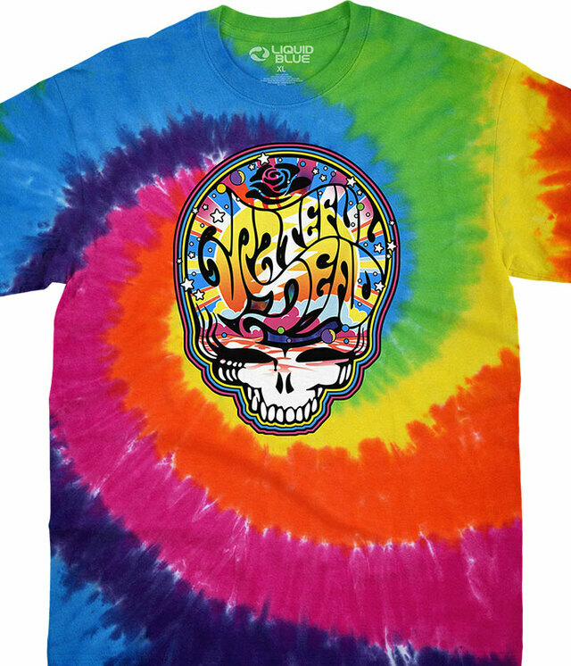 GRATEFUL DEAD-MOD SYF-Steal Your Face-ROSE-TIE DYE T-SHIRT S-M-L-XL-2X Garcia