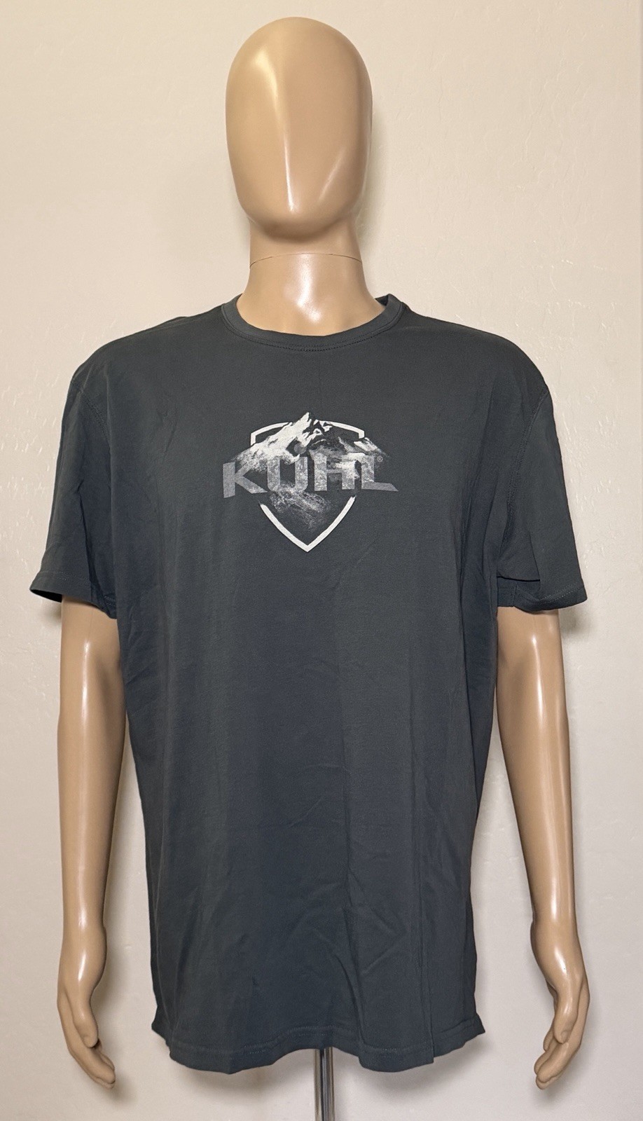 Kuhl XXL Shirt Men Gray Wildfibre Organic Cotton Mountain Logo Graphic Tee