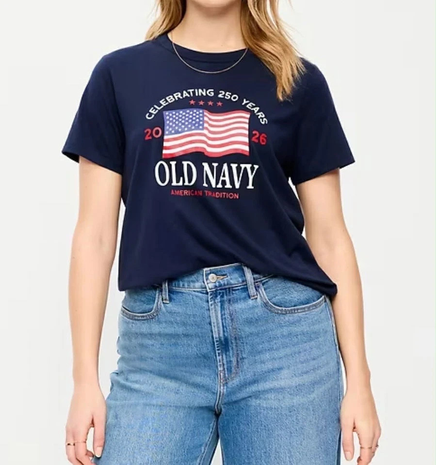 OLD NAVY US Flag 2026 RED, NAVY, etc 250th Anniversary T-SHIRT