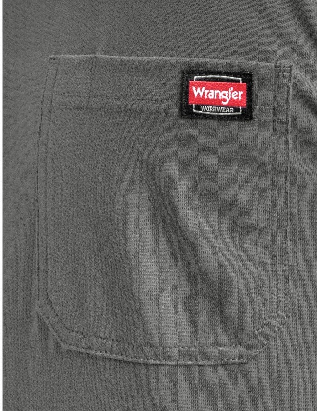 NEW Wrangler Workwear Men’s Gray/Long Sleeve/Pocket/Heavyweight T-Shirt Size M