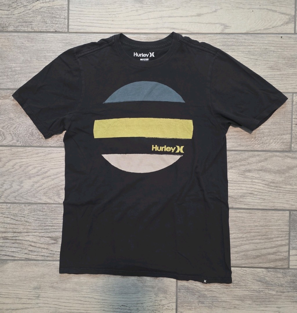 Hurley Circle Pattern Short Sleeve T-Shirt, Black, Size Small