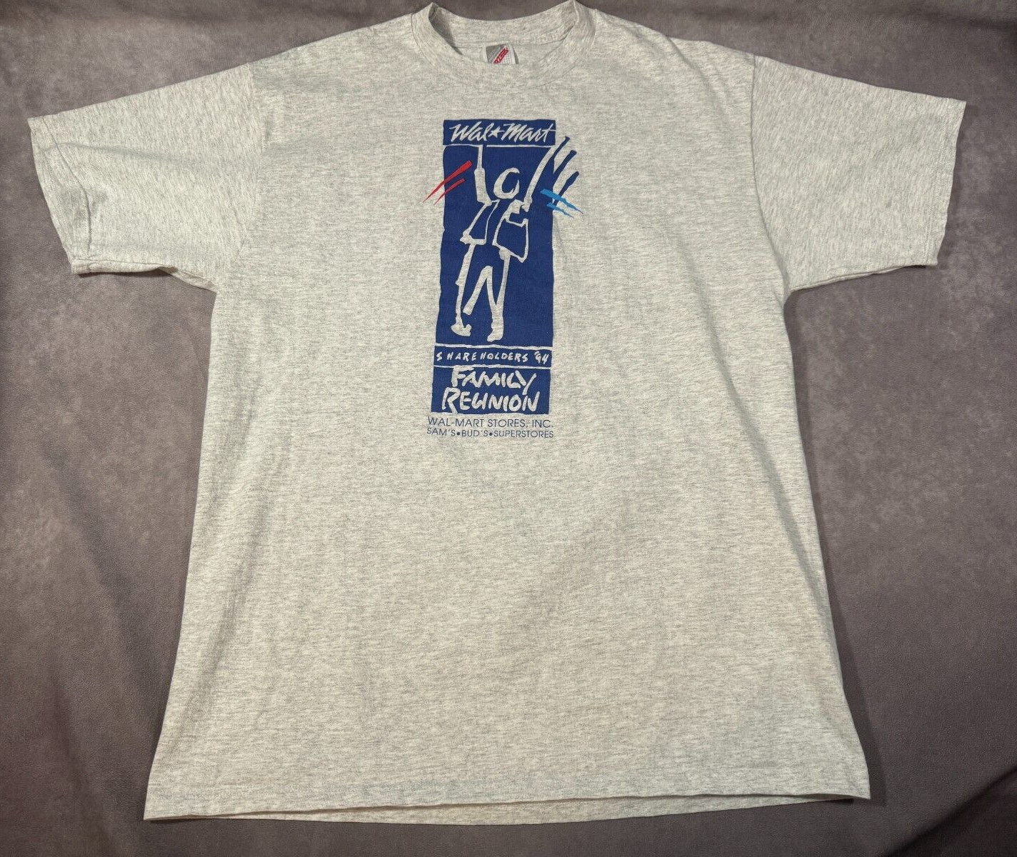 Vtg Walmart Shareholders 1994 Family Reunion T-shirt XL Single Stitch Jerzees