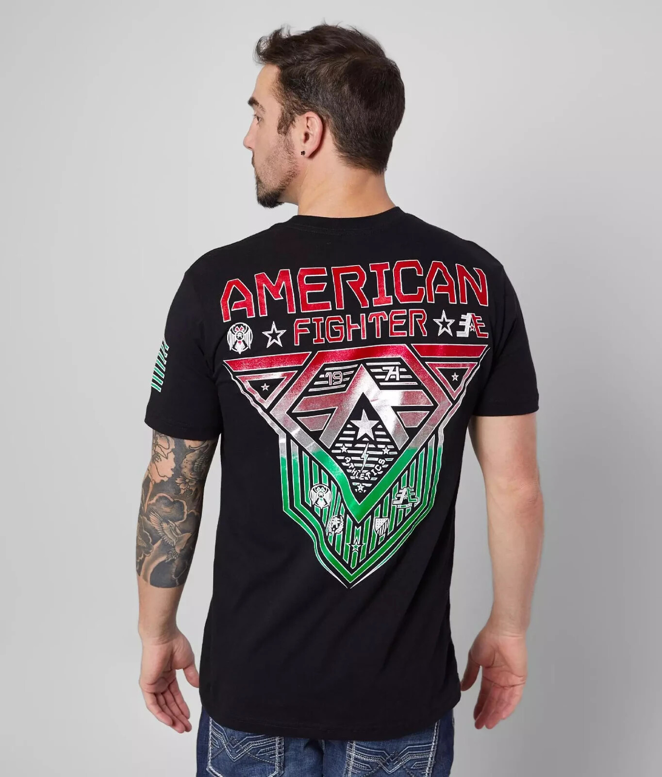 Men’s American Fighter North Dakota Athletic MMA Black T-Shirt XS-4XL