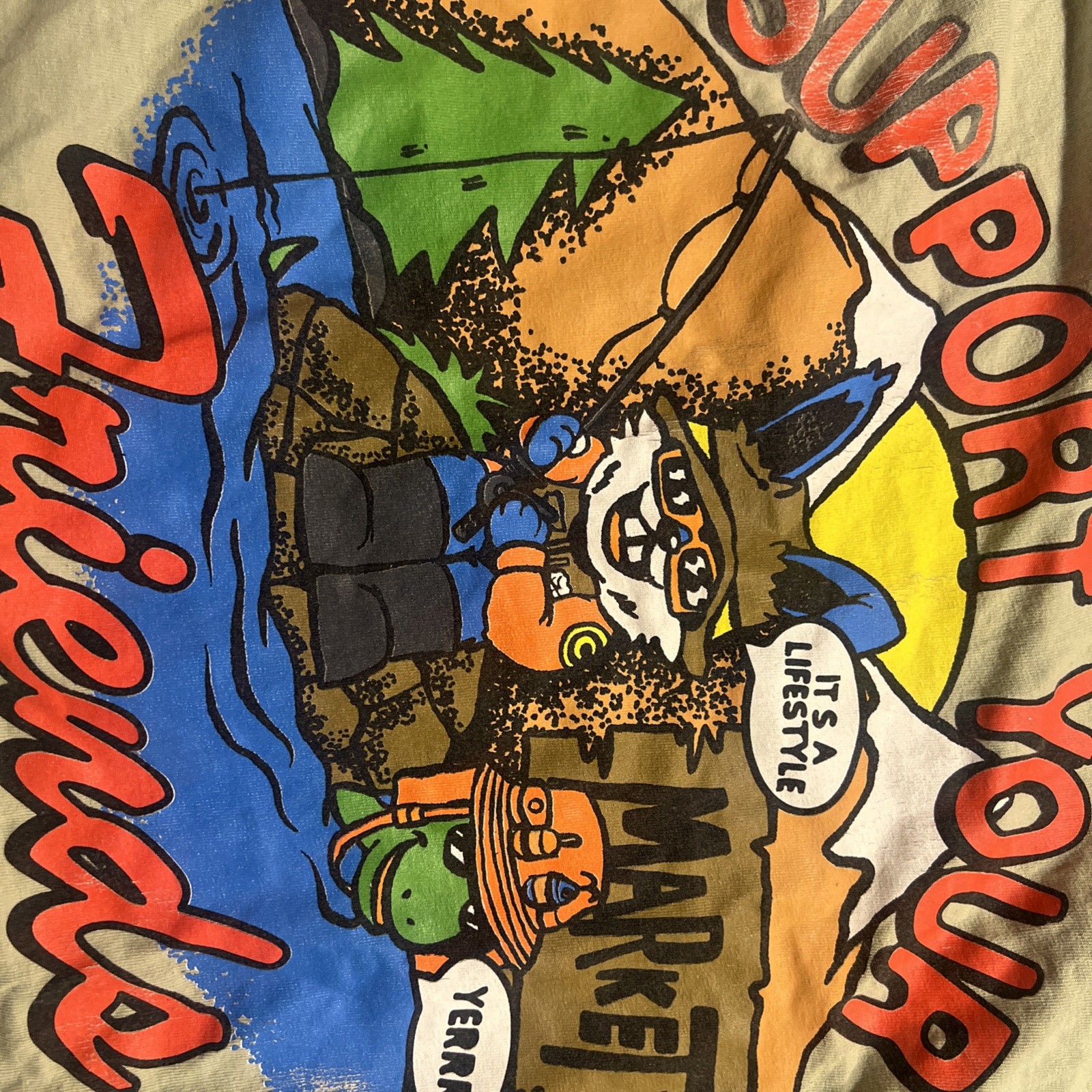 China Market Graphic T Shirt Large Outdoors Humor Lake Tee Casual Streetwear