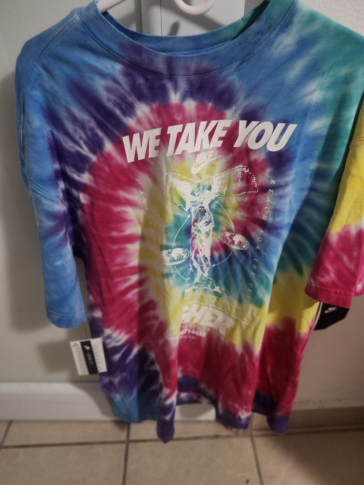Nike ‘WE TAKE YOU HIGHER’ Tie-Dye Graphic T-Shirt M