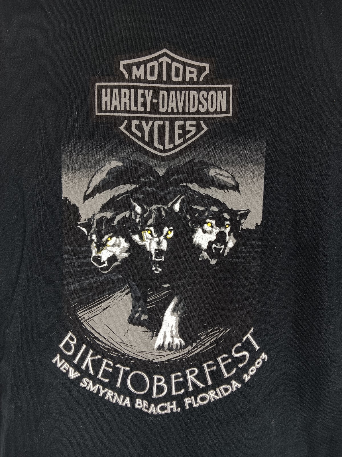 Harley Davidson 2003 Biketoberfest TShirt Eagle New Smyrna Beach FL Men’s XL