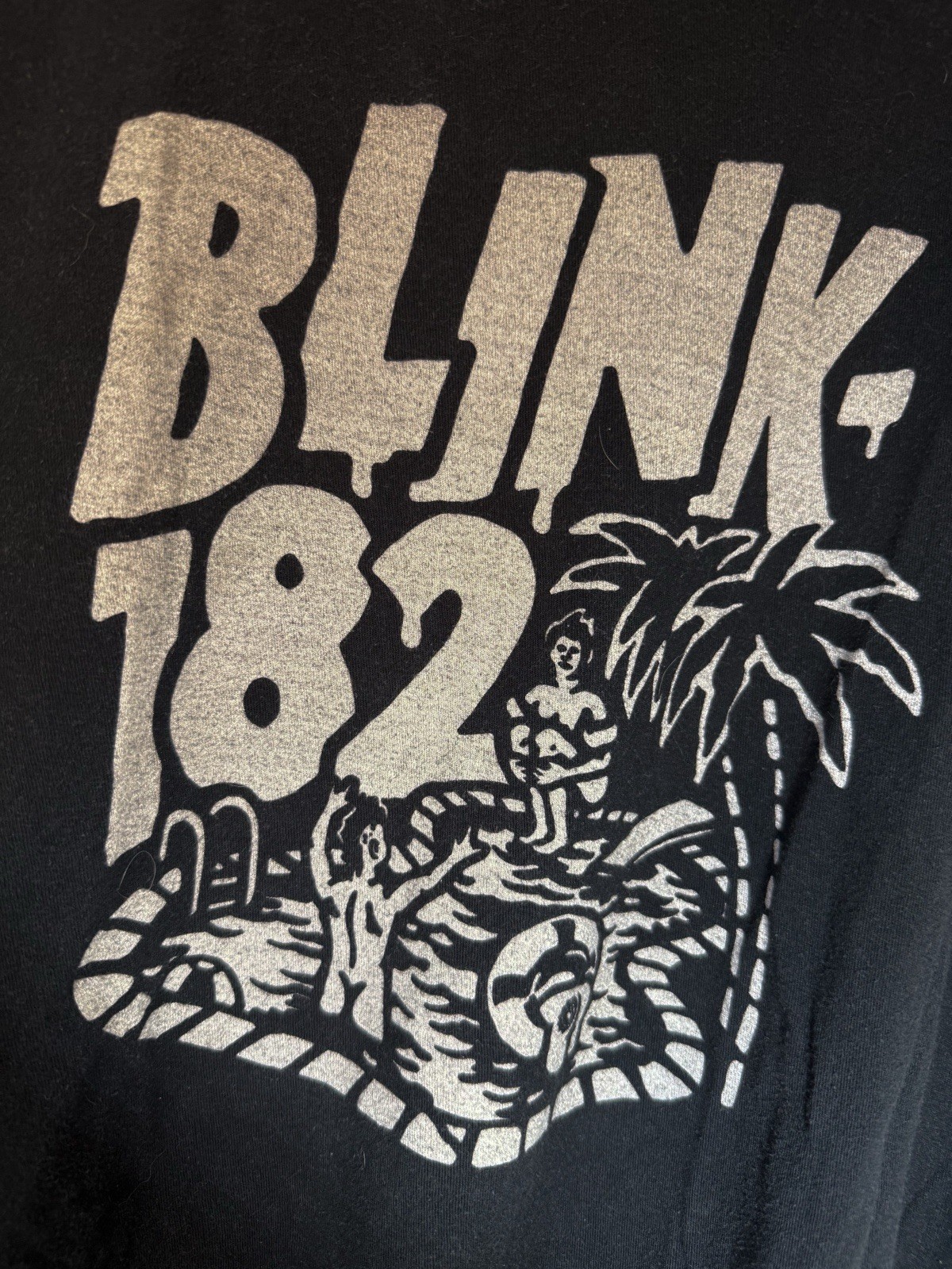 NO TAG Blink 182 Pool Scene Black Short Sleeved Graphic Shirt XL? (See Desc.)