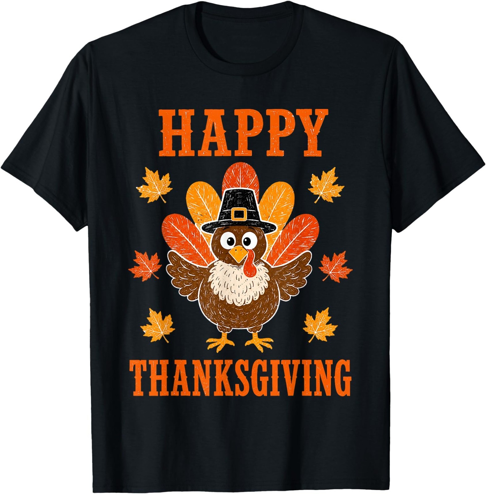 Turkey Day Happy Thanksgiving Family Matching Fall Thankful T-Shirt