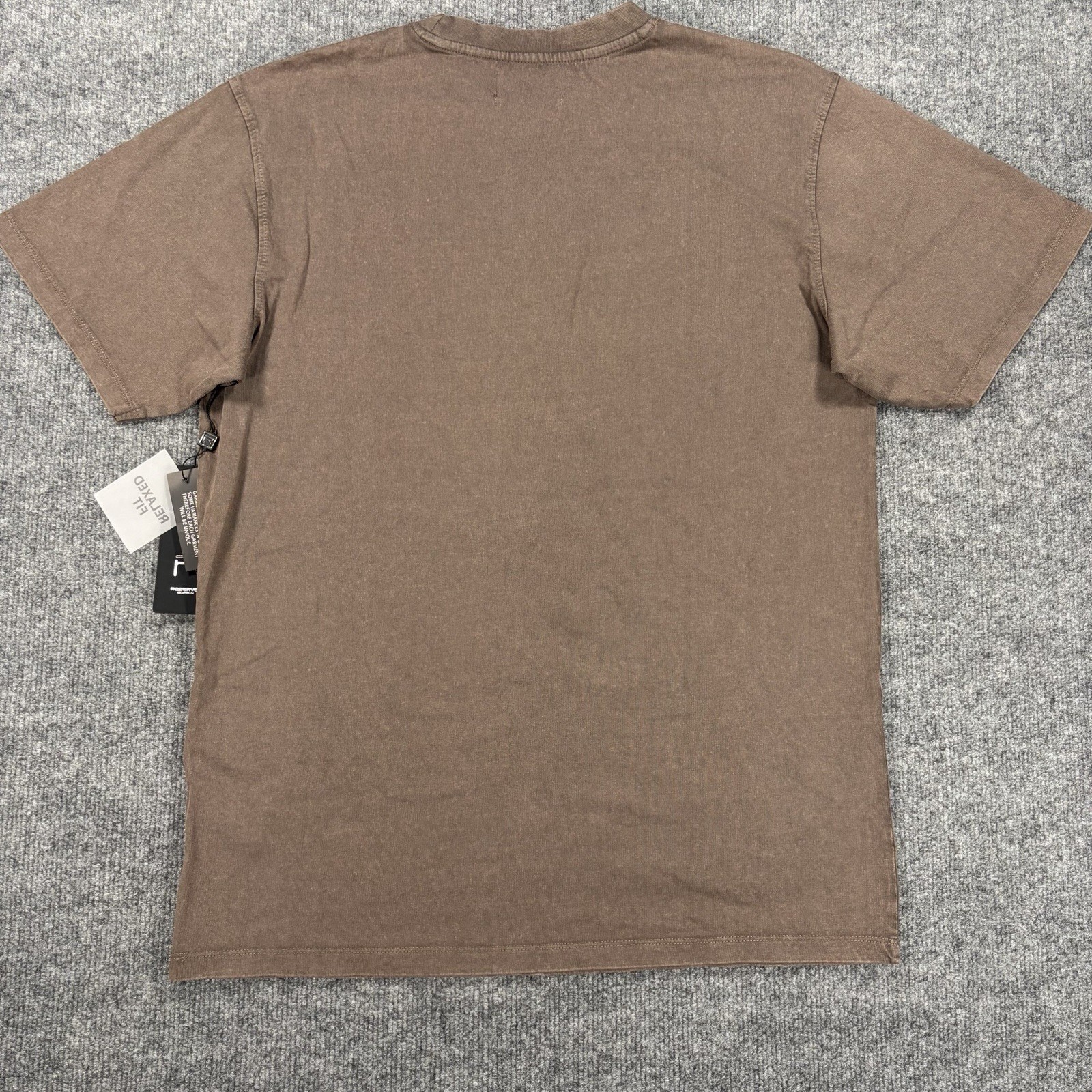 NWT Reserved Supply Mens M Taupe Chocolate Brown Heavyweight Oversized Fit Tee