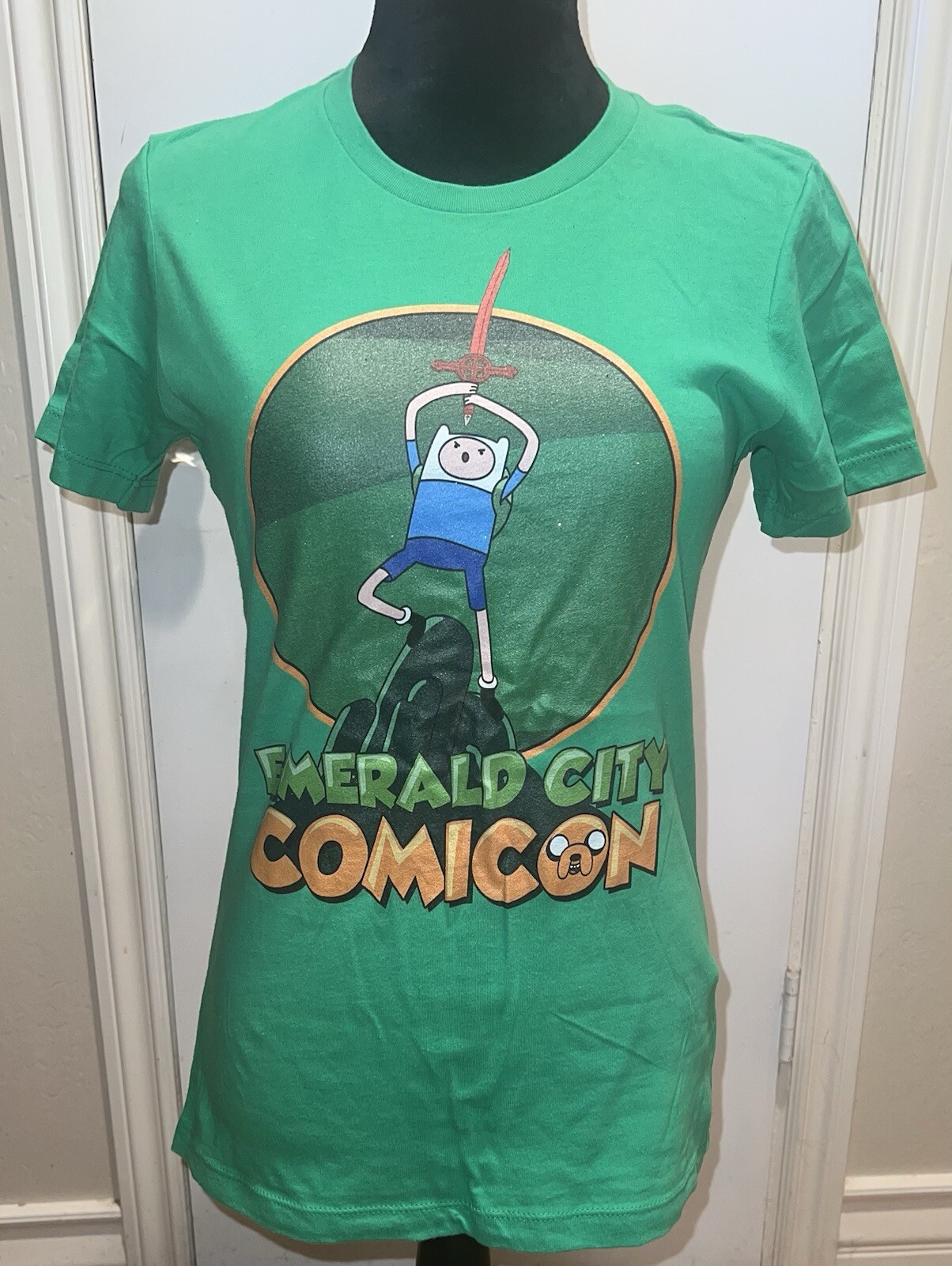 Emerald City Comicon Adventure Time Limited Edition Shirt Tee Finn the Human Med