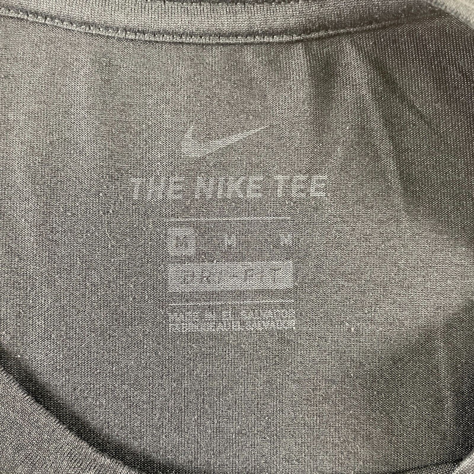 The Nike Tee Men’s M Dri-Fit Swoosh Gray Crewneck Short Sleeve T-Shirt