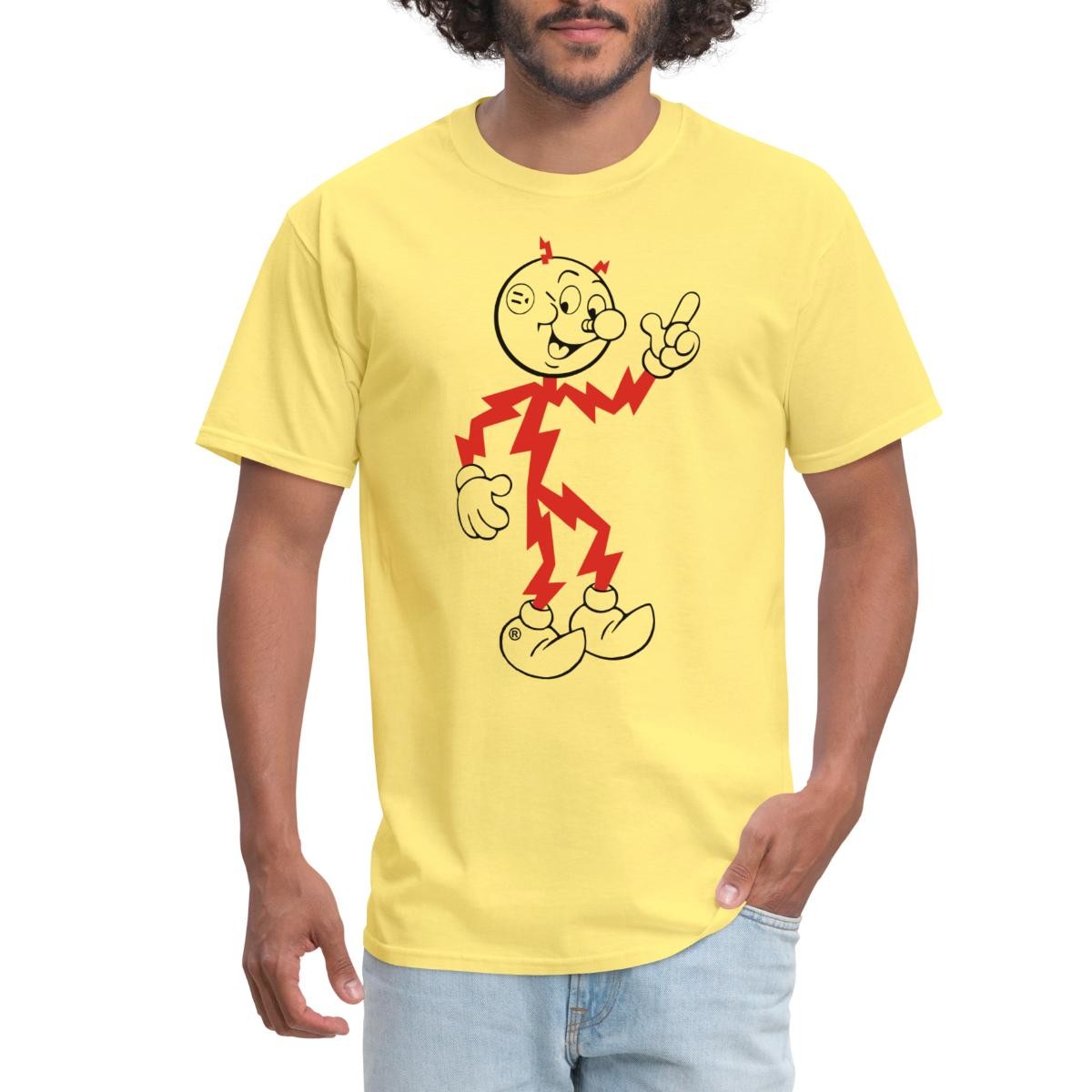 Reddy Kilowatt Electricity Mascot Men’s T-Shirt