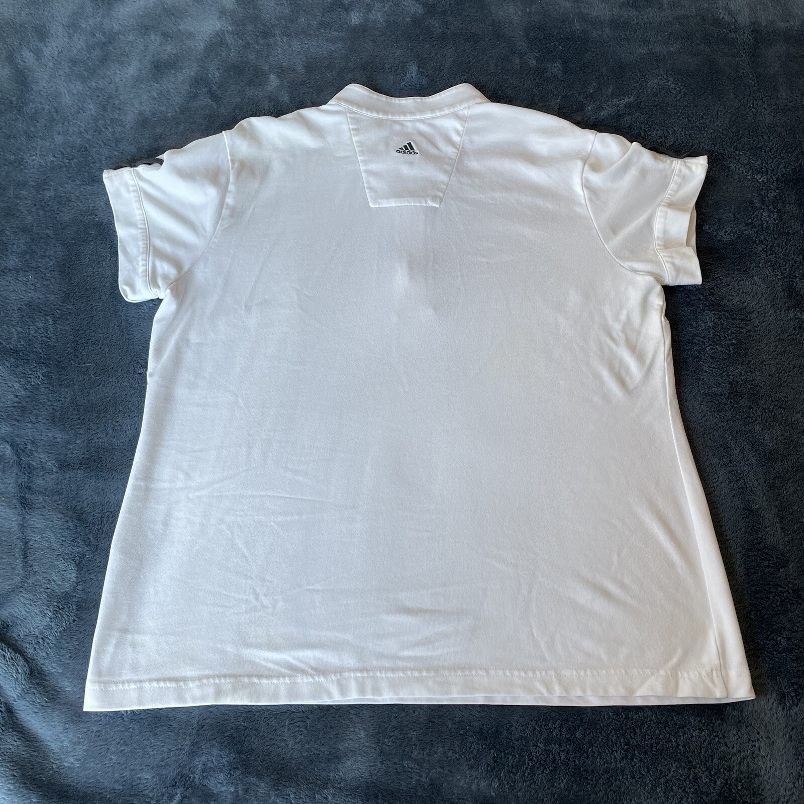 Adidas Climate Stretch Short Sleeve 1/4 Zip White Shirt XL