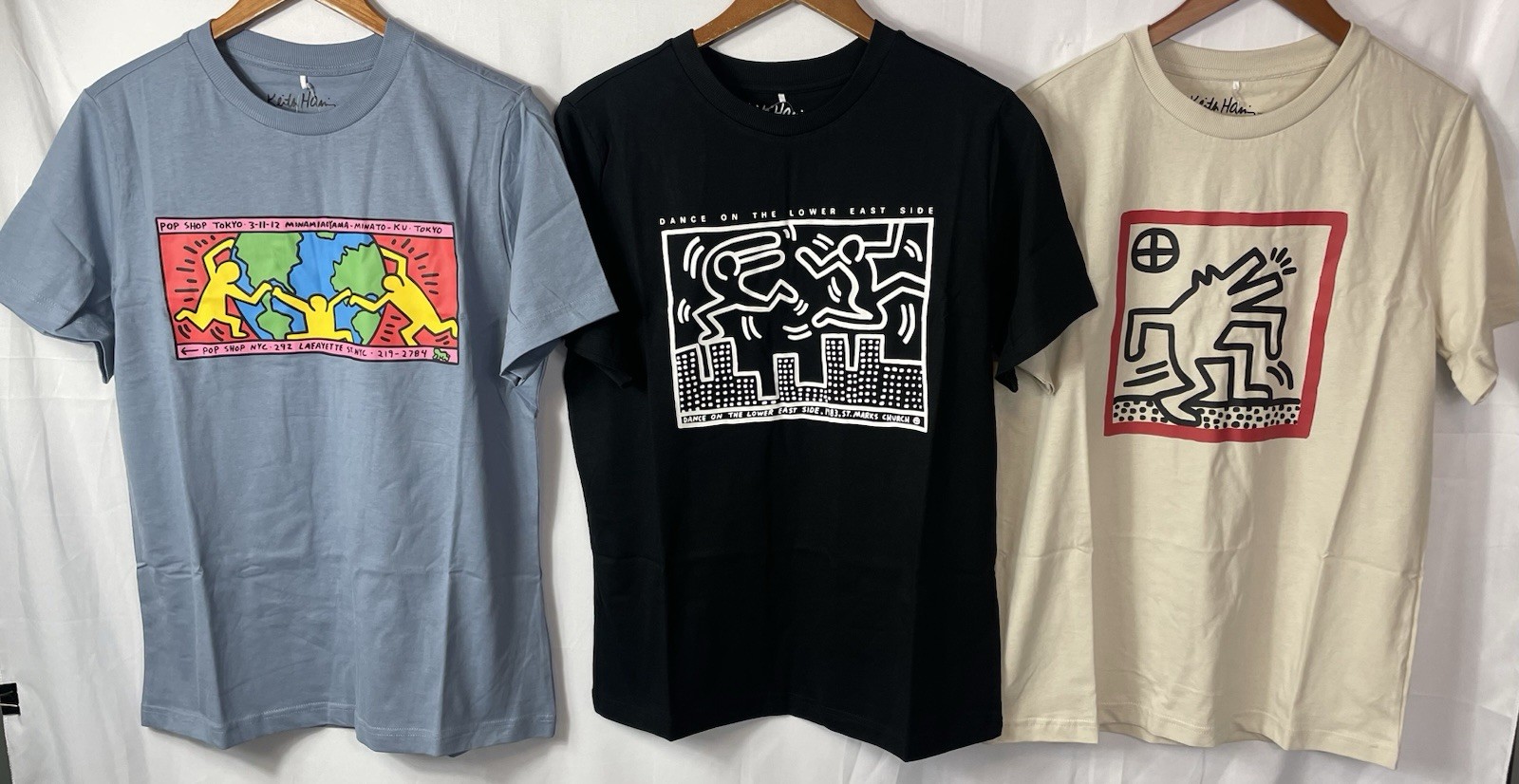 Keith Haring Men’s Graphic Tee Blue/Beige/Black Pick Size S, M, L, XL, XXL NWT