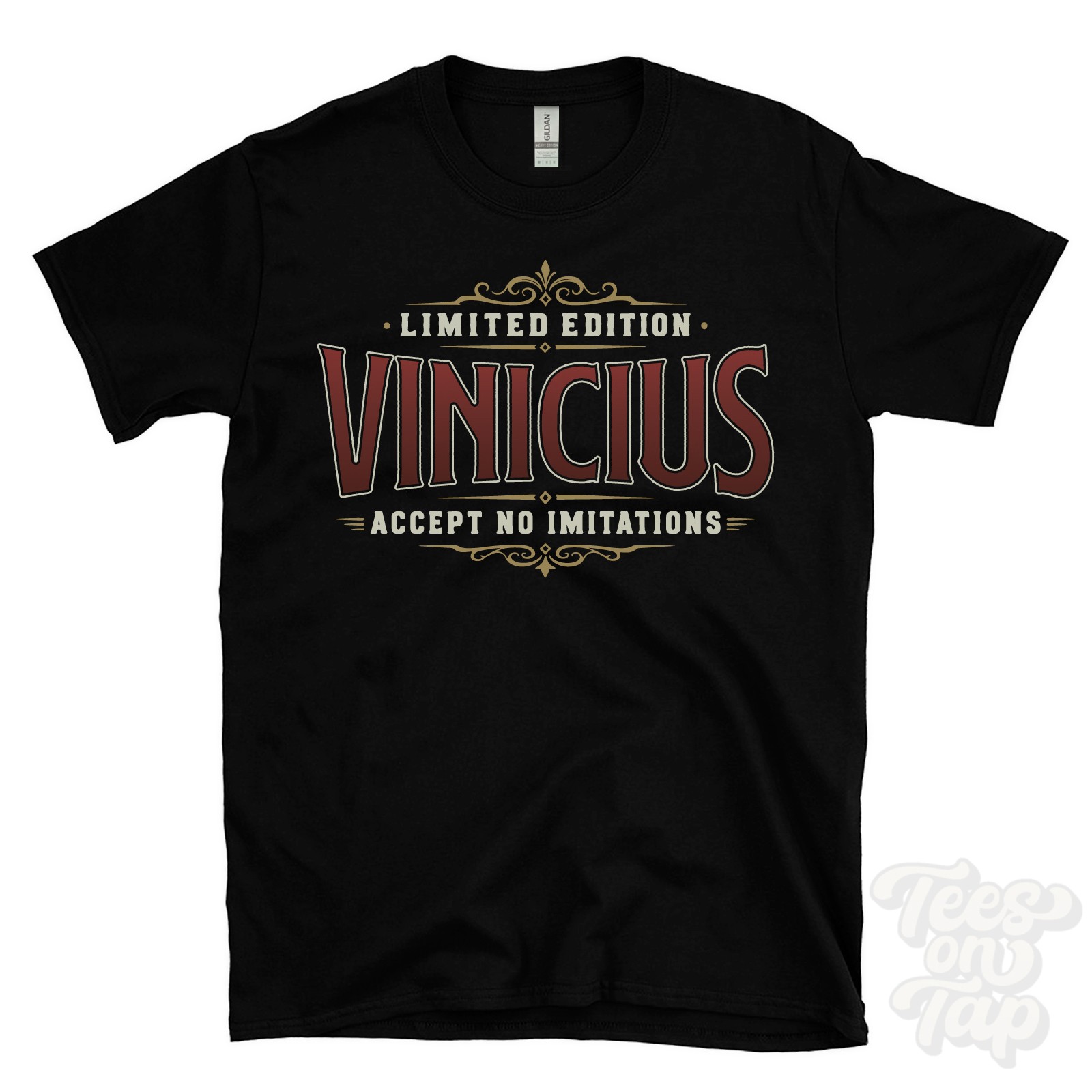 LIMITED EDITION VINICIUS – ACCEPT NO IMITATIONS T-SHIRT name surname gift