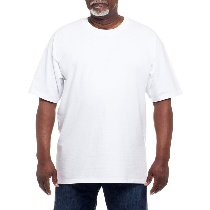 NEW 6 pack of Kirkland T Shirts men’s White Crew Neck 100% Cotton Tees PICK SIZE