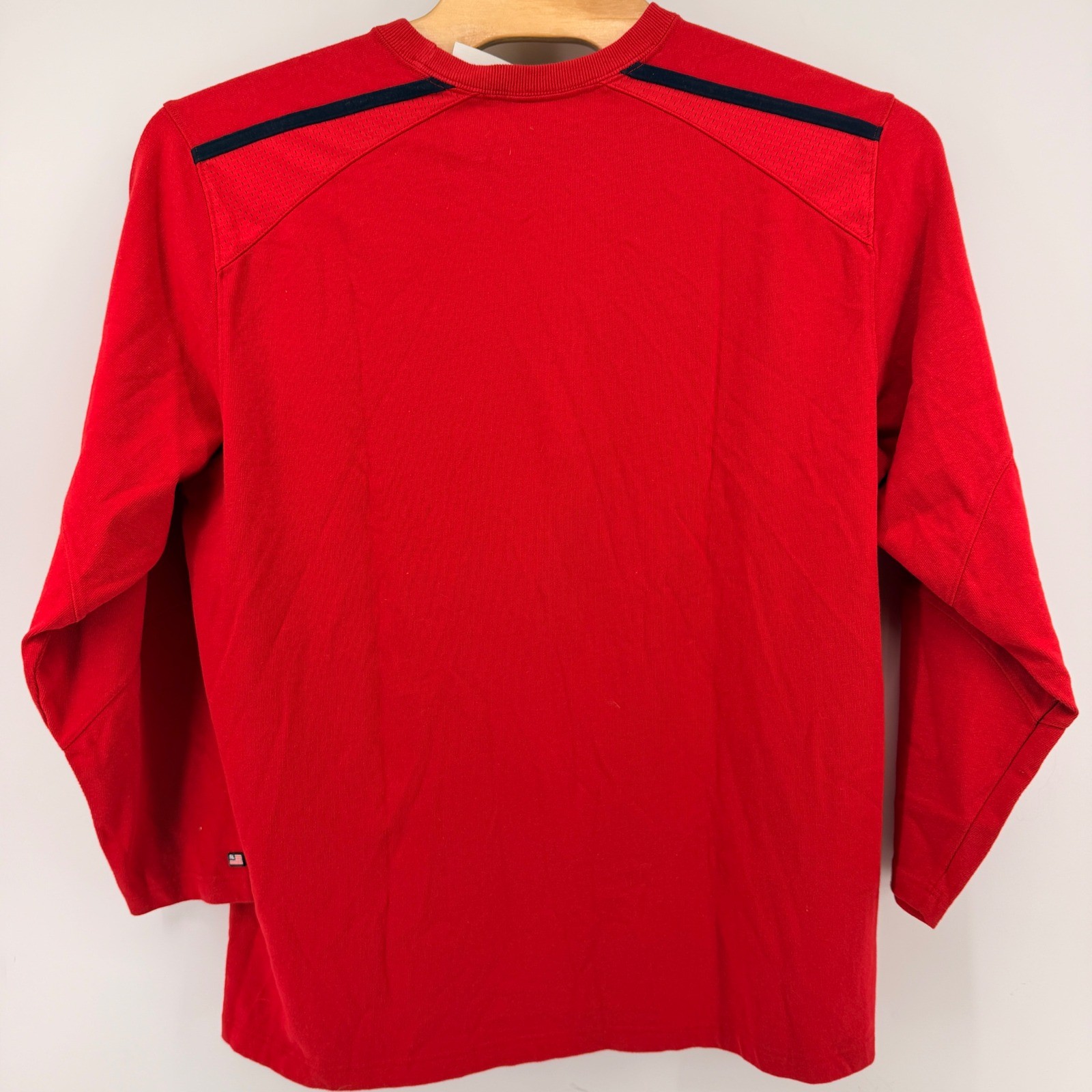 Vintage Polo Jeans Co Ralph Lauren Long Sleeve Sweater Mens Large Red 67 Graphic