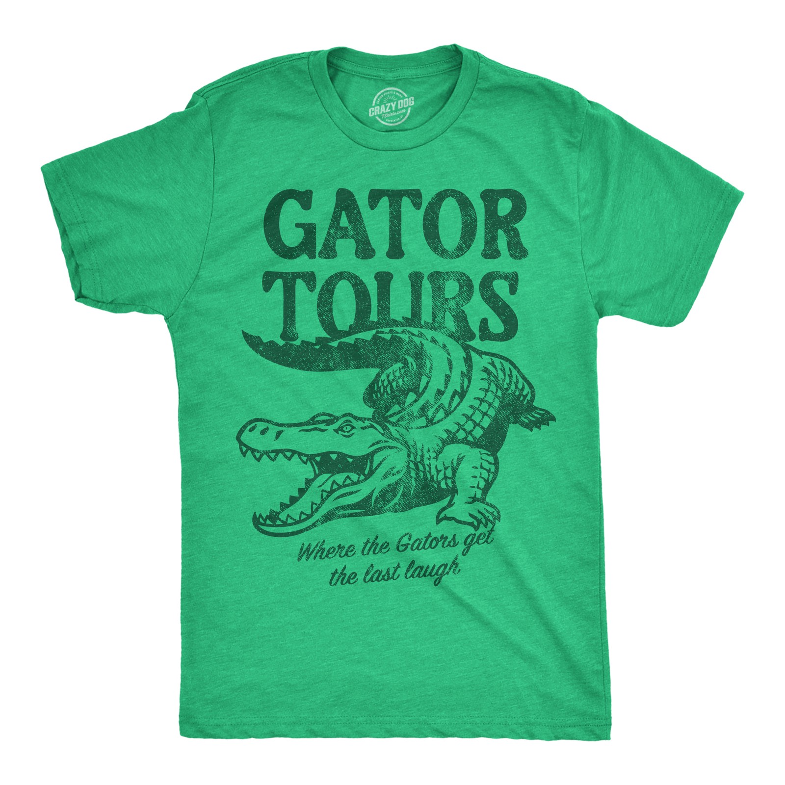 Mens Funny T Shirts Gator Tours Sarcastic Alligator Graphic Novelty Tee For Men