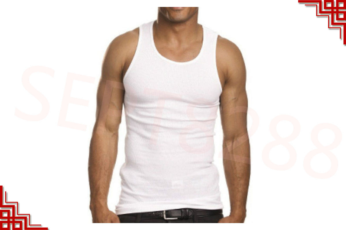 3-12 Packs Mens 100% Cotton Tank Top A-Shirt Undershirt Ribbed Black White Gray