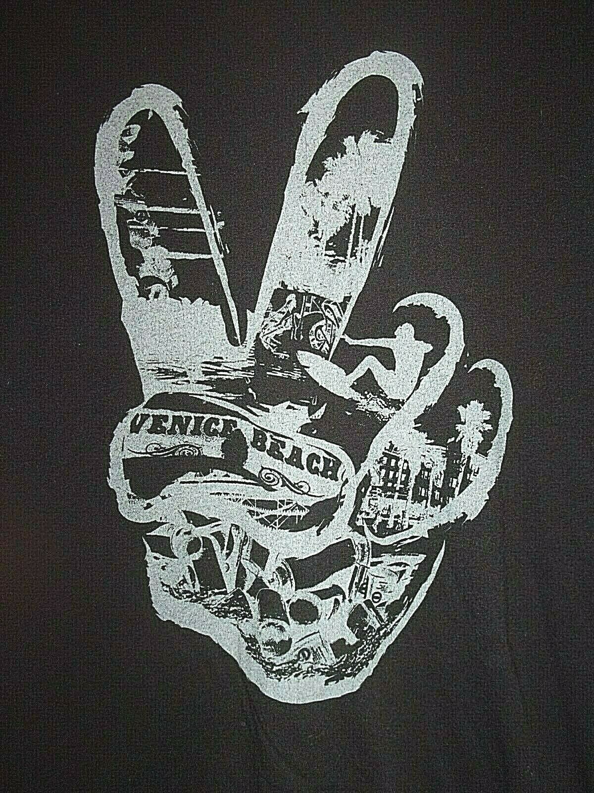 peace sign Venice Beach black M t shirt