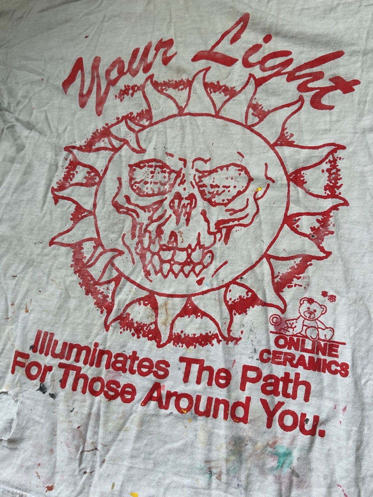 Online Ceramics Your Light Illuminates The Path Distressed Artist Worn T Shirt