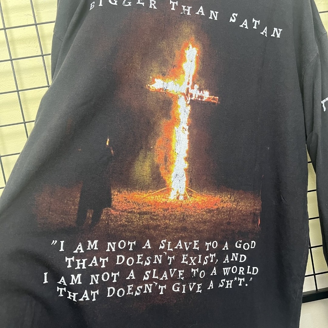 Marilyn Manson Bigger Than Satan Long Sleeve Shirt Antichrist Superstar Goth Tee