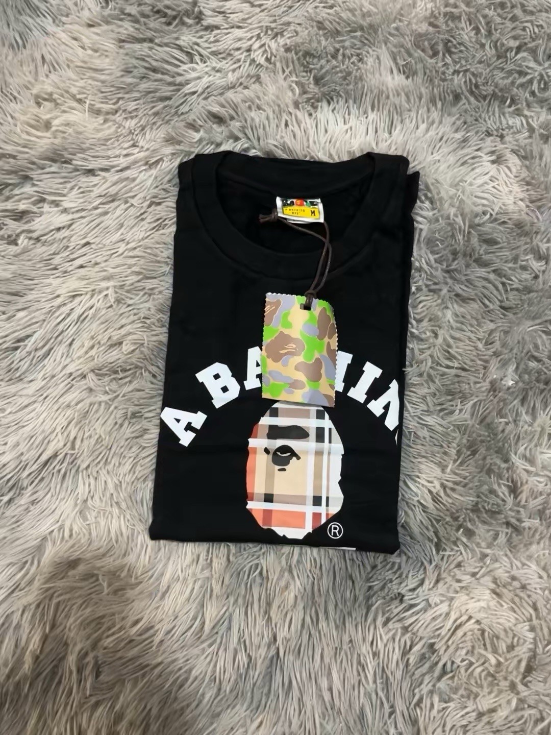 A Bathing Ape BAPE Black Ape Head Logo Graphic Tee Cotton Crew Neck Men’s M