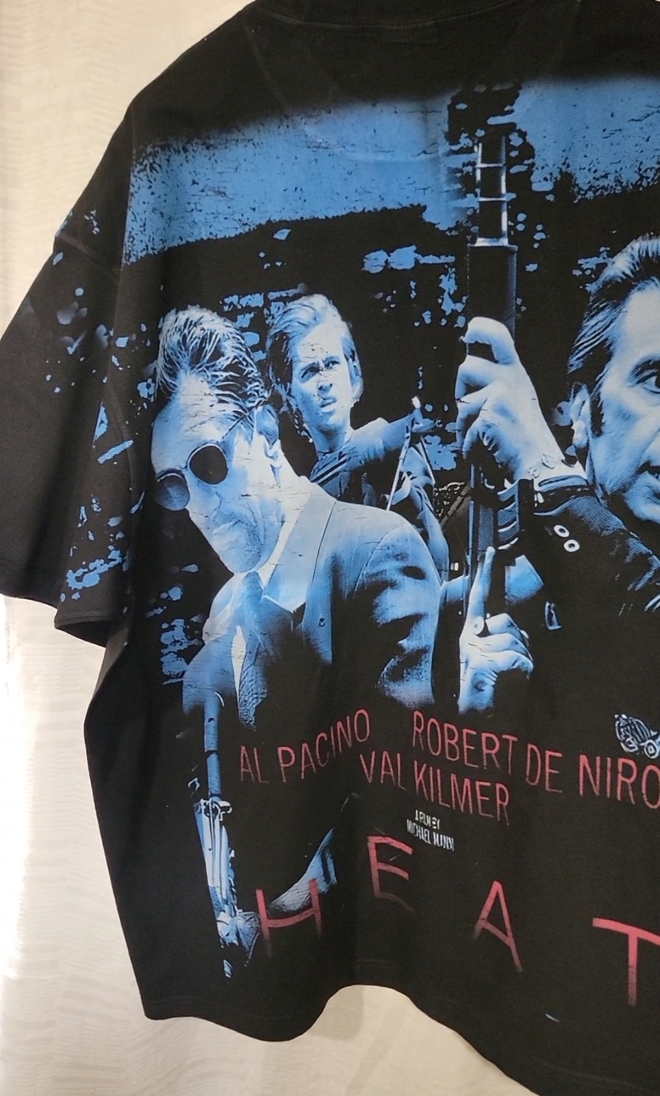 HEAT BIG PRINT ON SHAKA HEAVYWEIGHT GARMET DYED T SHIRT