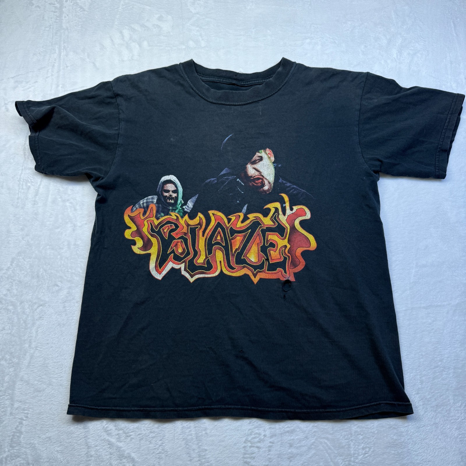Blaze Ya Dead Homie 1 Less G n da Hood Shirt Sz Lg WORN THRASHED See Pics