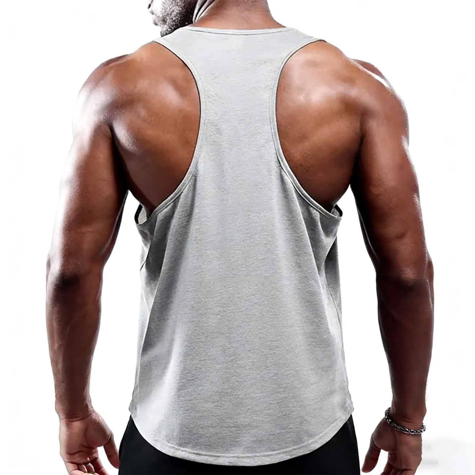 Mens Tank Top Muscle Gym Sleeveless Plain T-Shirts Tee A-Shirt 100%Cotton NEW
