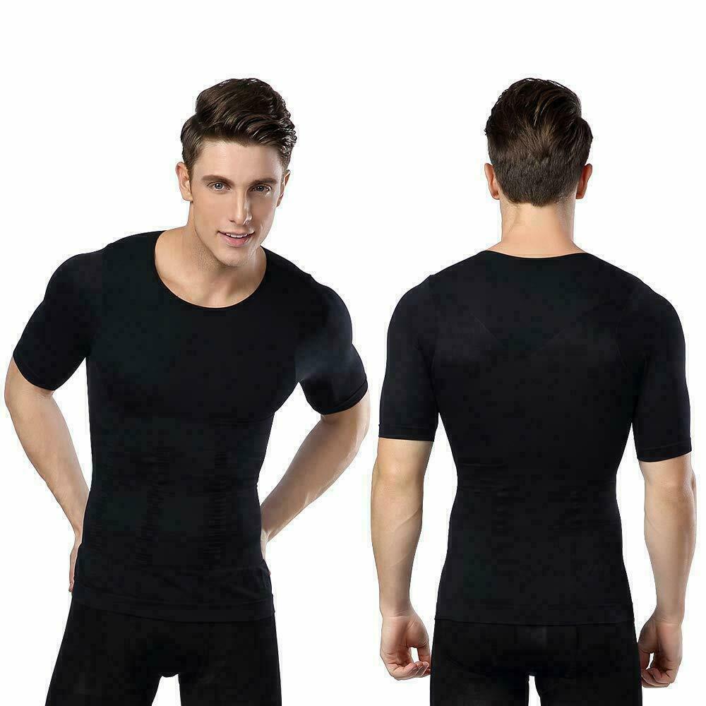 2022 Summer SecondSkin Men Compression T-Shirt Body Shaper Slimming Cooling Vest