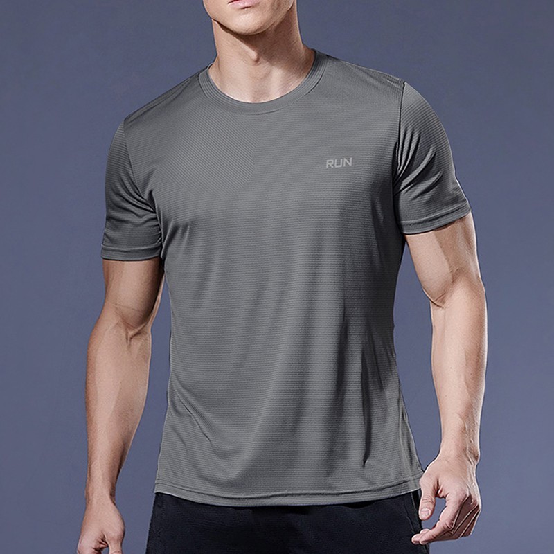 Mens Quick Dry Gym T Shirt Running Sports Lightweight Breathable Top