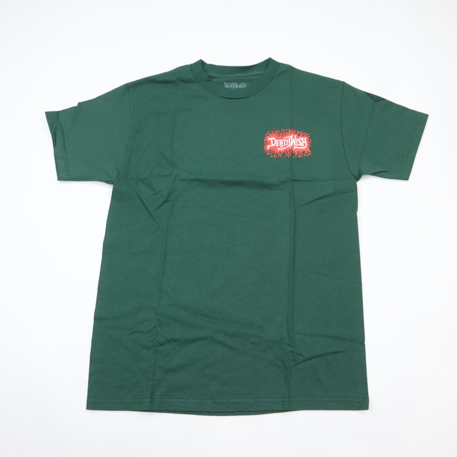 Deathwish Revenge T-Shirt Mens Medium Forest Green Skull Graphic Skate NEW