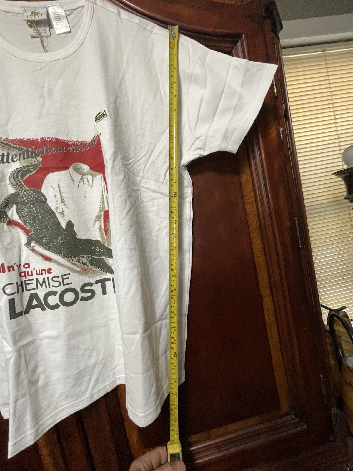 LACOSTE SPORT T-Shirt SIZE 5 / M Chemise Crew Neck Tee CROC