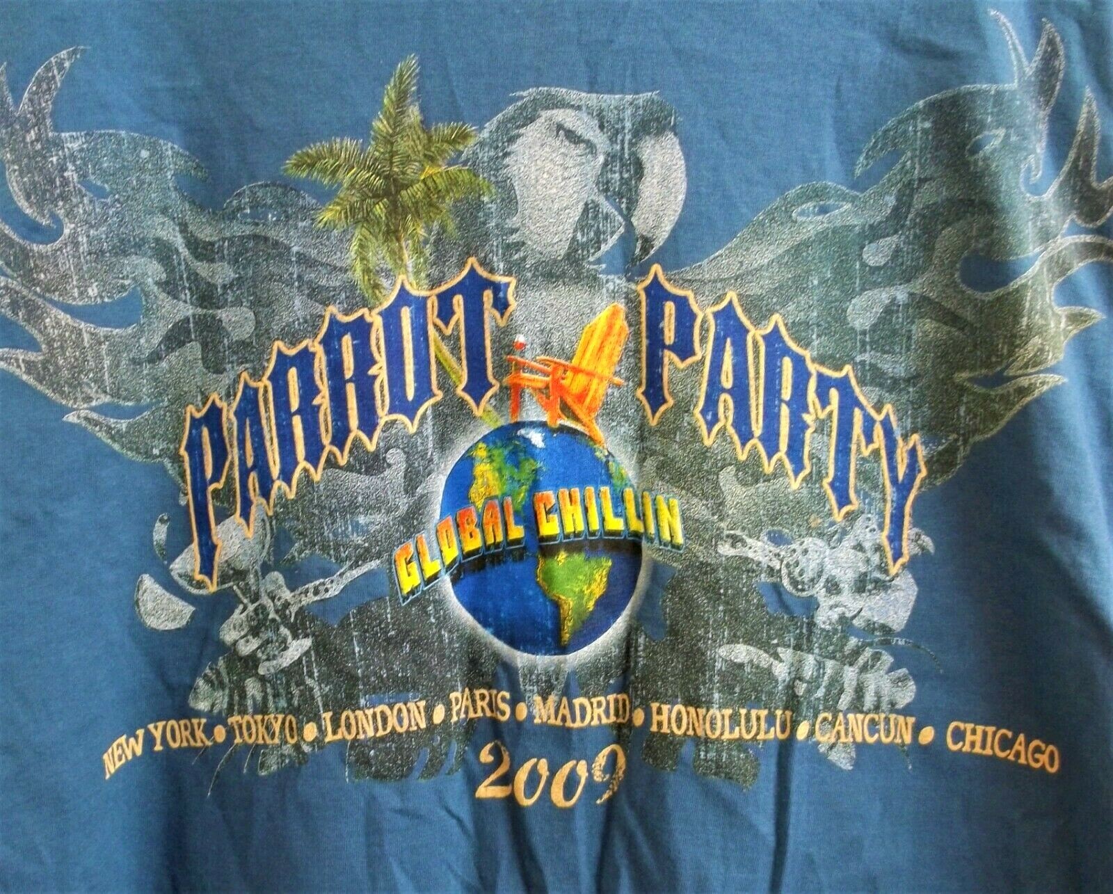 Parrot Party 2009 T-Shirt Adult XL X-Large Global Chillin! – See Description