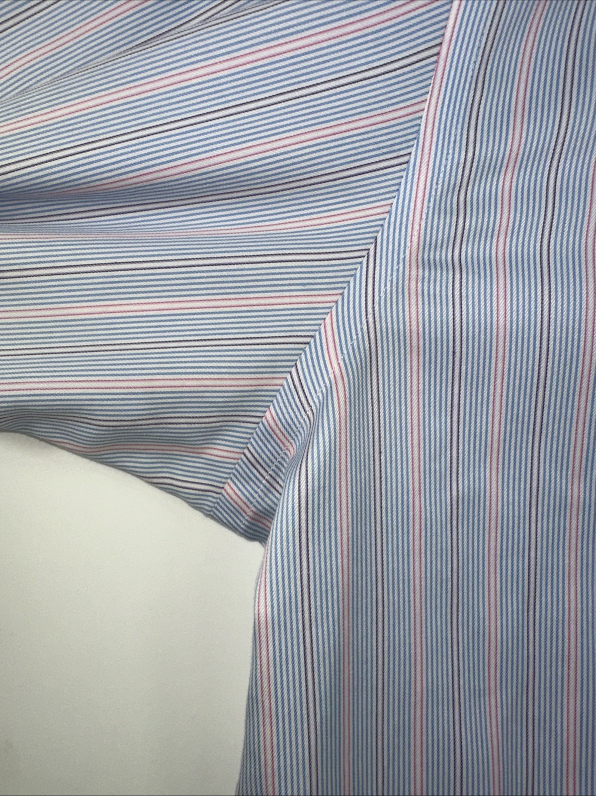 Brooks Brothers Classic 16.5 33 Blue White Striped Non-Iron Supima Cotton Shirt