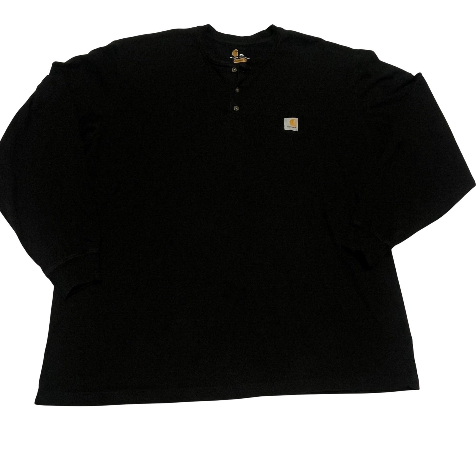 Carhartt Mens 3XL Black Long Sleeve Pocket Shirt Original Fit