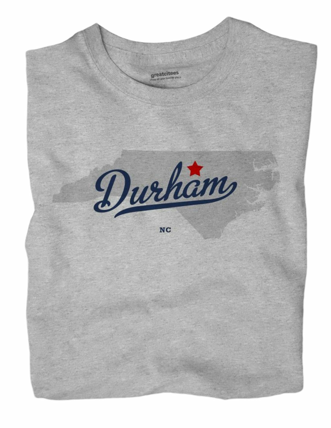 Durham North Carolina NC T-Shirt MAP