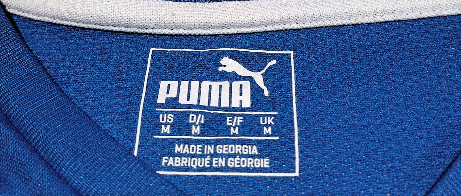 Puma Italy Football Shirt M Blue National Team Italia Soccer Jersey Graphic VGC