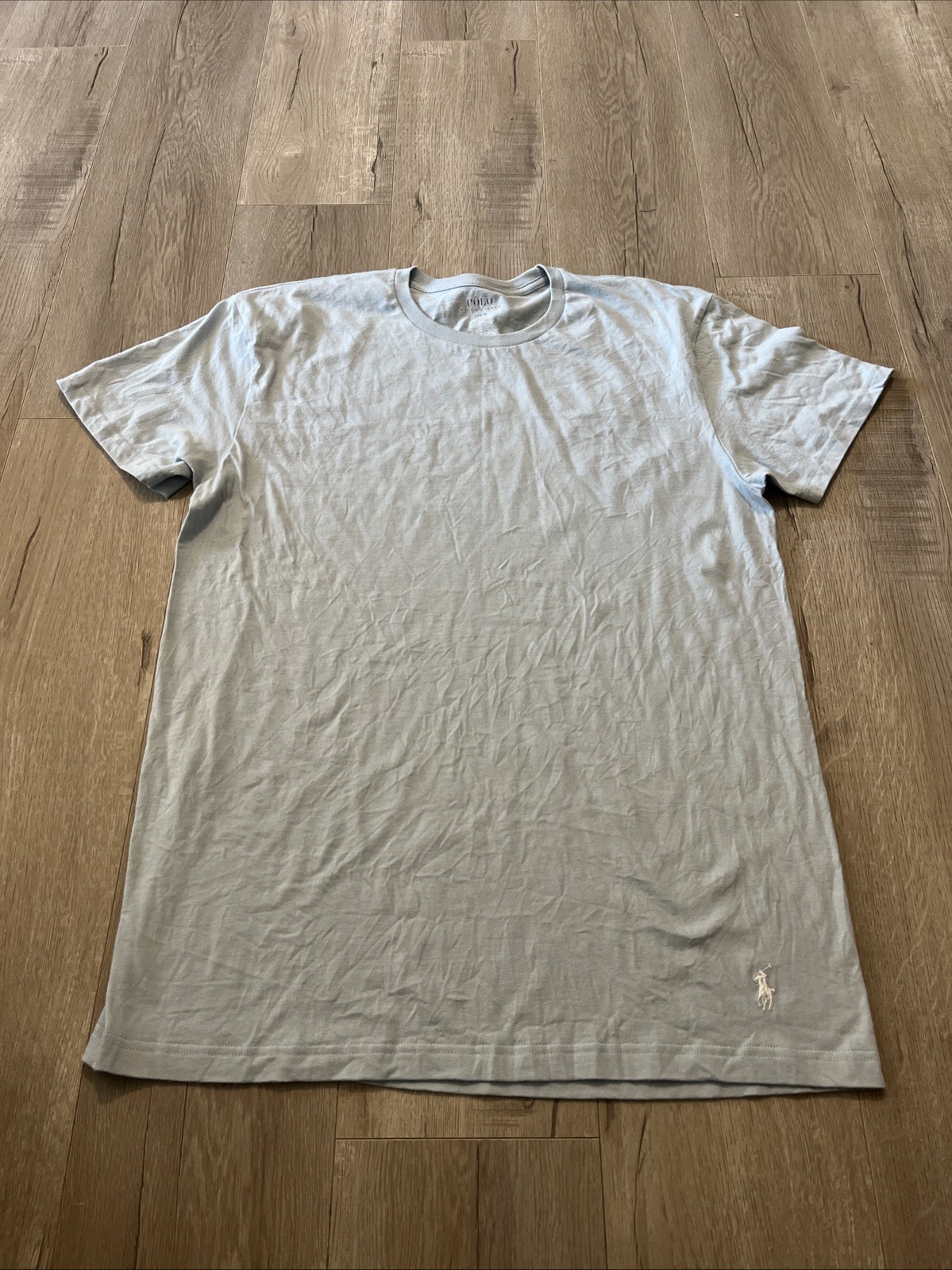 Polo Ralph Lauren T-Shirt Men’s Large Sky Blue White Pony Preppy