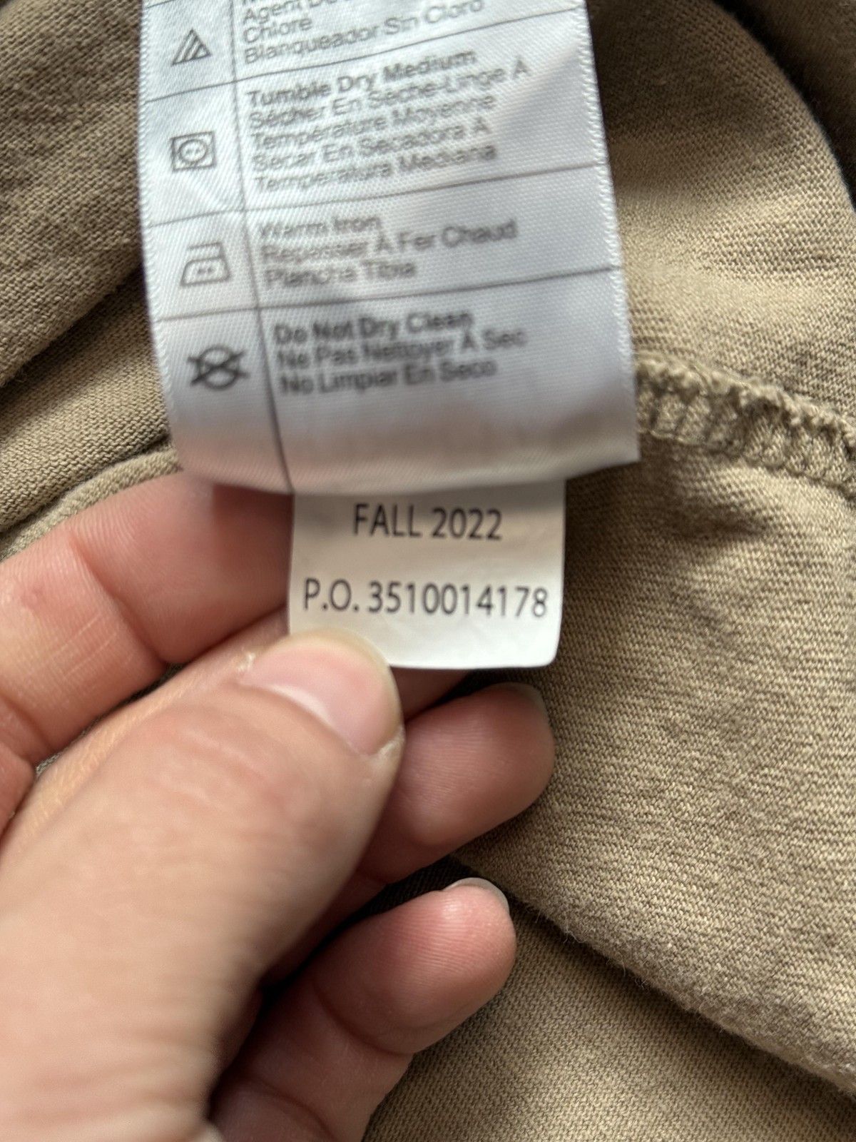 Carhartt Shirt Mens Large Beige Sleeveless Cutoff Pocket Workwear Loose Fit K87