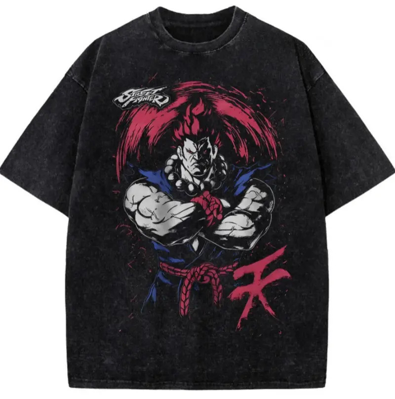 Street Fighter Akuma Gouki Satsui no Hado Arcade Game Graphic Tee T-Shirt