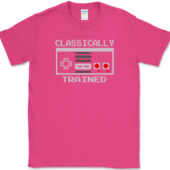 CLASSICALLY TRAINED T-Shirt Funny Video Gaming Gamer Graphic Tee