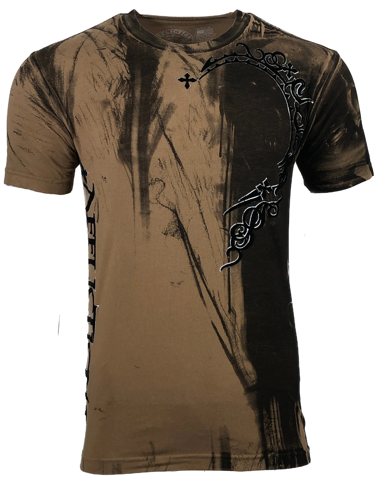 AFFLICTION Men’s T-Shirt DARK NIGHT Biker Skulls Tattoo MMA S-5XL