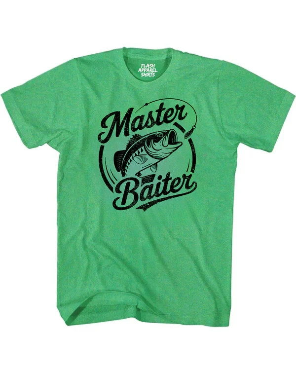 Funny Fishing Humor T-Shirt Fisherman Jokes Master Baiter T Shirt Novelty Gift